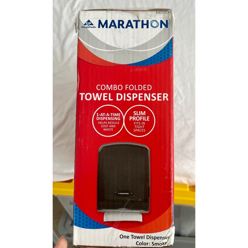 Georgia-Pacific Marathon Combo Folded Towel Dispenser Smoke 6402014 NEW in BOX - Picture 4 of 5